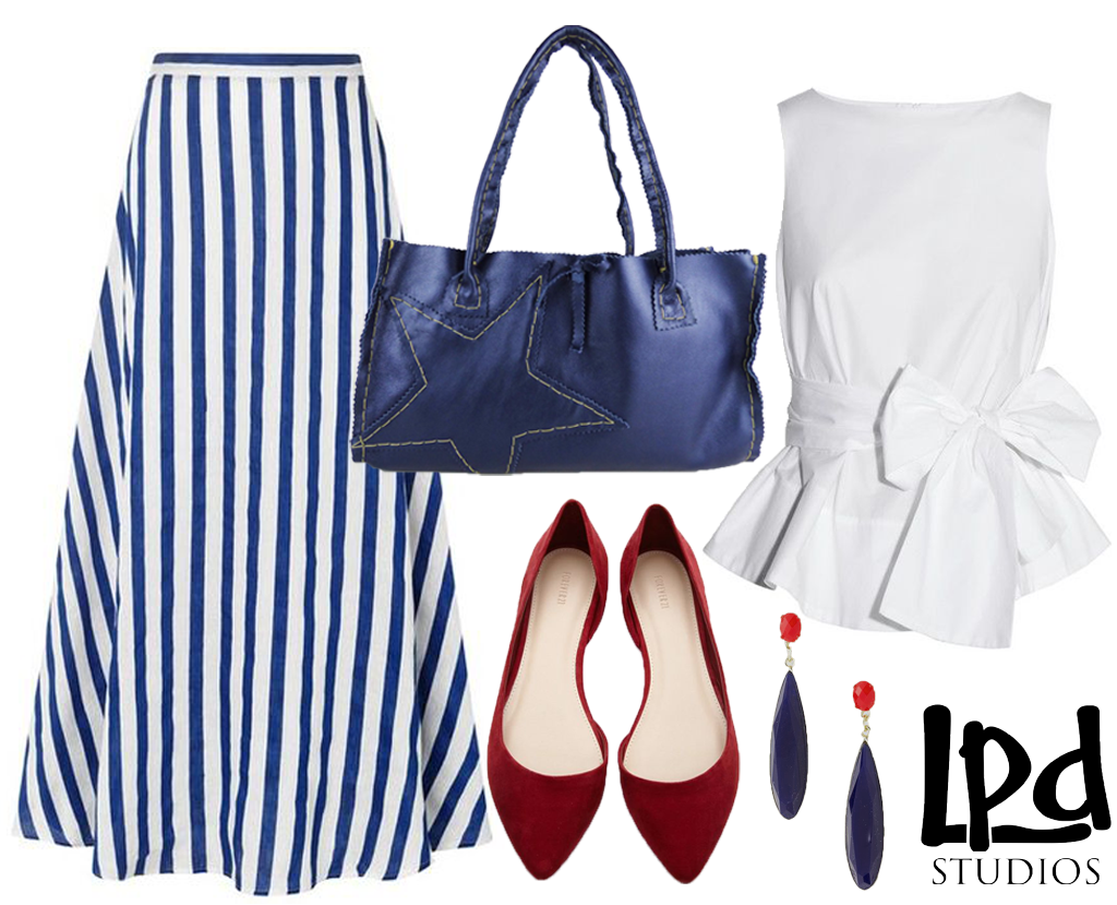 LPDstudios Blog: Style - Pearl Navy Blue Leather Large Purse with Nautical Star