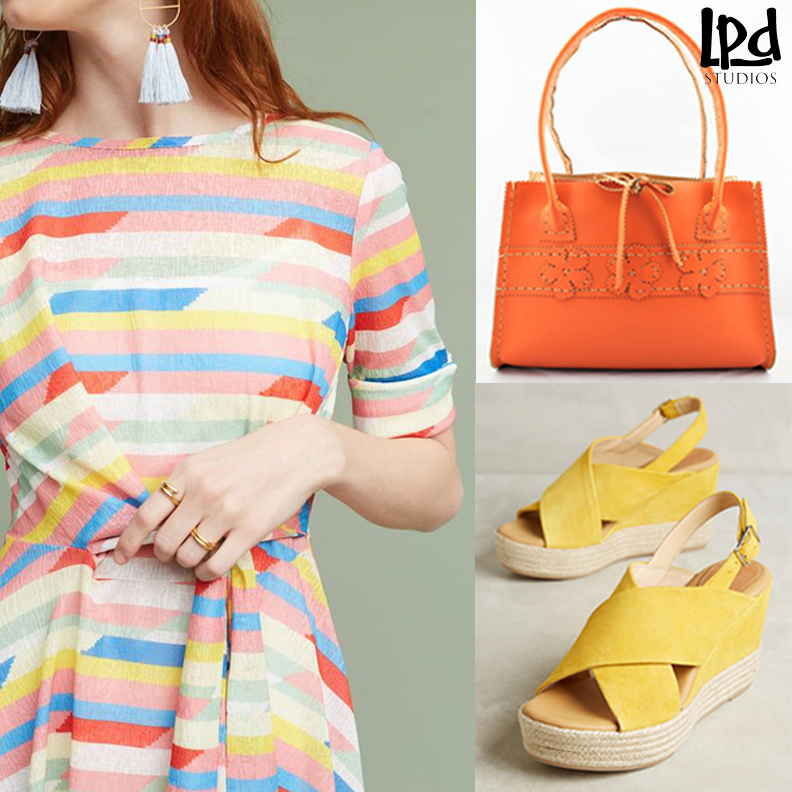 LPDstudios Blog: Style - Persimmon Leather Handbag with Floral Motif