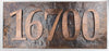 Hand Forged Copper Address Plaque with  Copper Metal Numbers