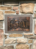 Hand Forged Copper Address Plaque with  Copper Metal Numbers