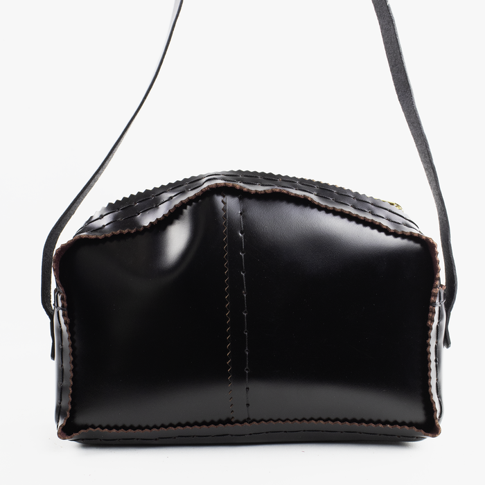 Black Unicorn Hobo in Black Box Leather