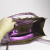 Metallic Lilac Purple Leather Purse with Pegasus Wings