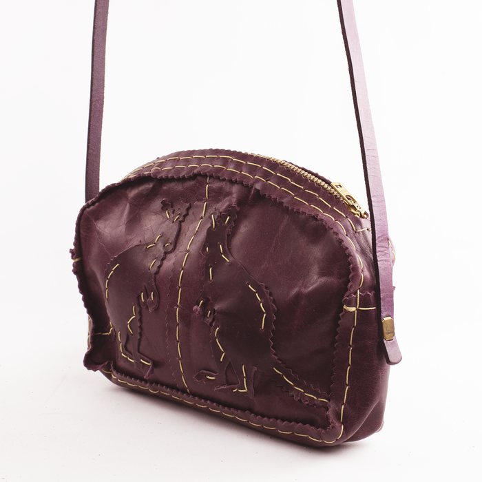 Kangaroo Hobo in Mulberry Pull-Up Leather