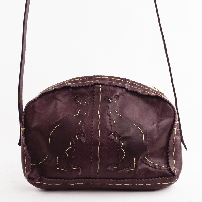 Kangaroo Hobo in Mulberry Pull-Up Leather