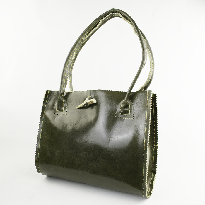 Ranger Green Large Leather Purse with Hand Cut Armadillos