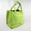 Apple Green Embossed Reptile Leather Mini Shopper Tote with Alligator