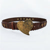 heart buckle with belt