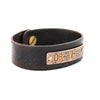 Vintage Leather Cuff With Distressed Custom Copper Nameplate