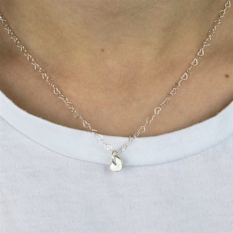 Petite Heart Charm Necklace with Luxurious Matte Finish