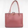 Mauve Pink Leather Handbag with Elephants and Silver Shimmer