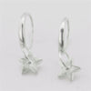 Heavenly Star Fine Silver Earrings with Silken Sheen