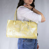 Marbled Ivory Patent Leather Purse with Unicorns