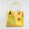 Unicorn and Stars Handbag in Holographic Gold Leather
