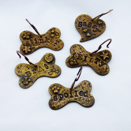 Brass Dog Tags with Adorable Nicknames